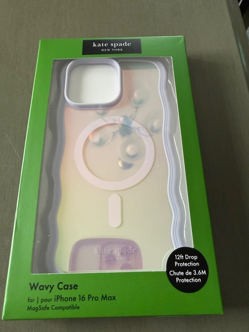 kate spade Iridescent Pastel Wavy MagSafe iPhone Case